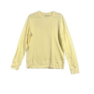 Suitsupply Sweater Mens Pure Cotton  Pullover Knit Crew‎ Neck Long Sleeve TEllow